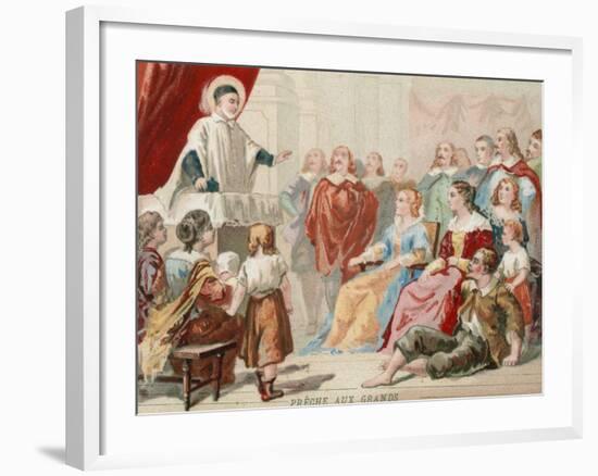 St Vincent De Paul Preaching to the Great and the Good-null-Framed Giclee Print