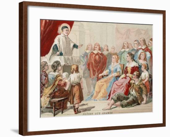 St Vincent De Paul Preaching to the Great and the Good-null-Framed Giclee Print
