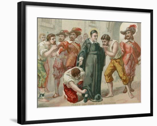 St Vincent De Paul Takes the Irons of a Convict-null-Framed Giclee Print