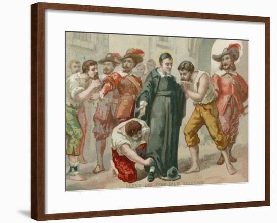 St Vincent De Paul Takes the Irons of a Convict-null-Framed Giclee Print