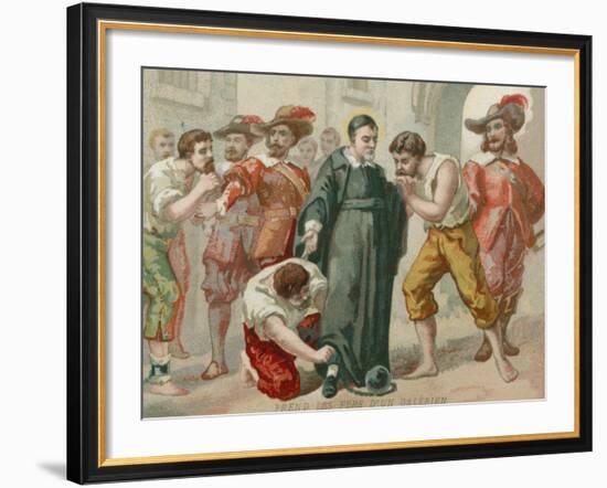 St Vincent De Paul Takes the Irons of a Convict-null-Framed Giclee Print