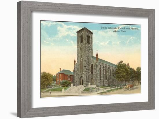 St. Vincent's Church, Akron, Ohio-null-Framed Art Print