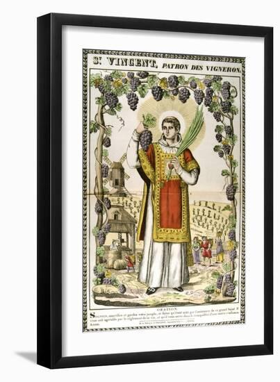 St Vincent, Spanish Christian Martyr, 19th Century-null-Framed Giclee Print
