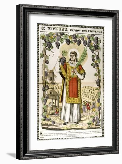 St Vincent, Spanish Christian Martyr, 19th Century-null-Framed Giclee Print