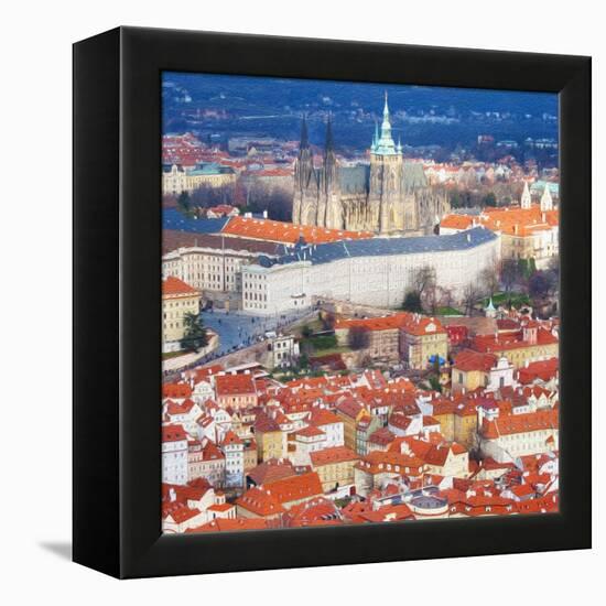 St. Vitus Cathedral from Petrin Observation Tower-Tosh-Framed Stretched Canvas