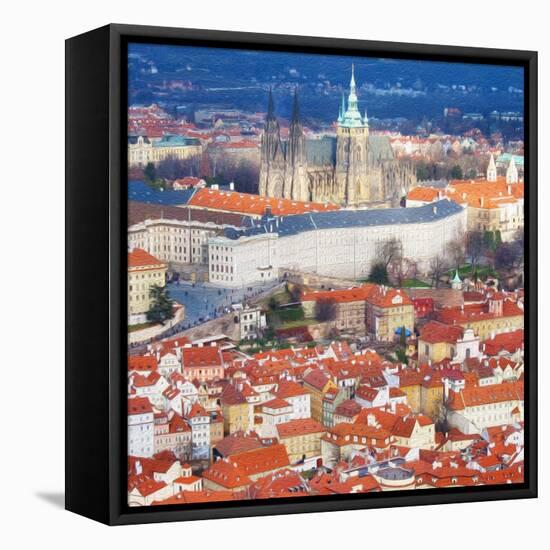 St. Vitus Cathedral from Petrin Observation Tower-Tosh-Framed Stretched Canvas