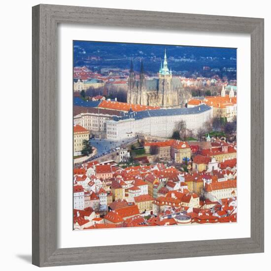 St. Vitus Cathedral from Petrin Observation Tower-Tosh-Framed Art Print