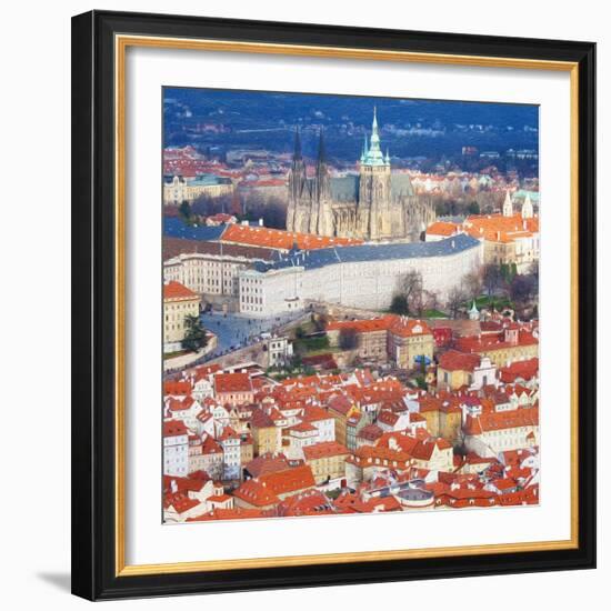 St. Vitus Cathedral from Petrin Observation Tower-Tosh-Framed Art Print