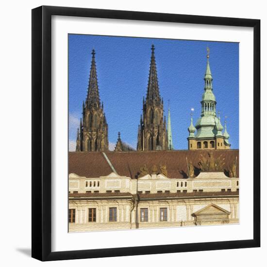 St. Vitus Cathedral & Prague Castle-Tosh-Framed Art Print