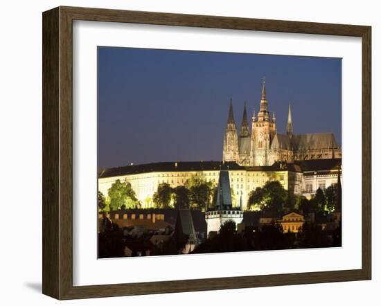 St. Vitus's Cathedral, Royal Palace and Castle in the Evening, Prague, Czech Republic-Martin Child-Framed Photographic Print