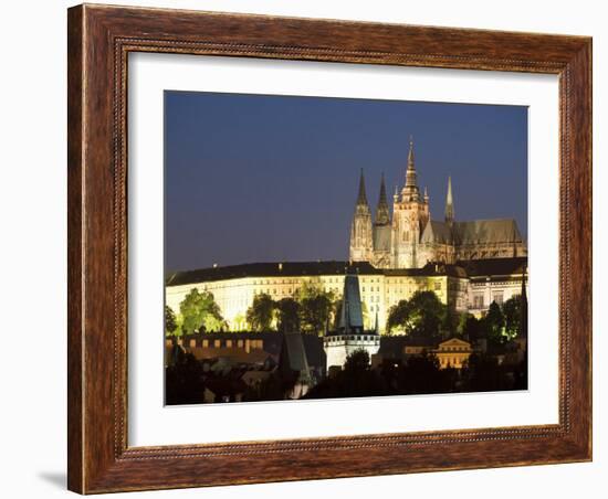 St. Vitus's Cathedral, Royal Palace and Castle in the Evening, Prague, Czech Republic-Martin Child-Framed Photographic Print