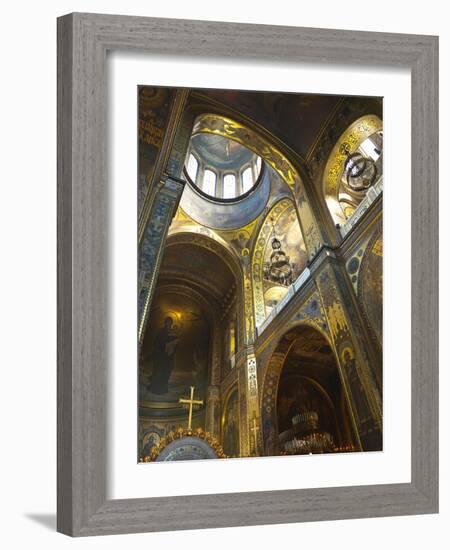 St. Vladimir's Cathedral Interior, Kiev, Ukraine, Europe-Graham Lawrence-Framed Photographic Print