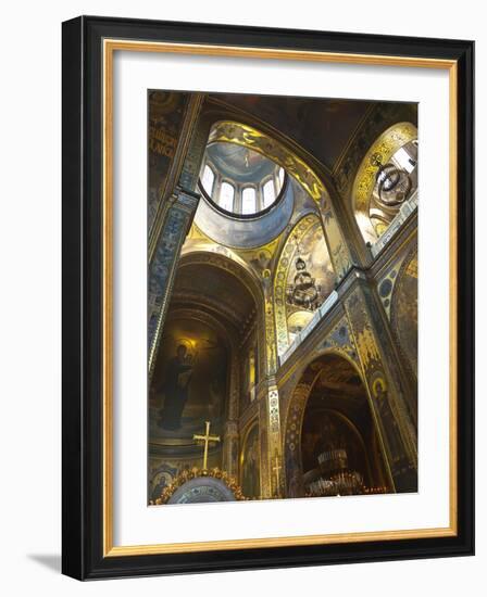 St. Vladimir's Cathedral Interior, Kiev, Ukraine, Europe-Graham Lawrence-Framed Photographic Print