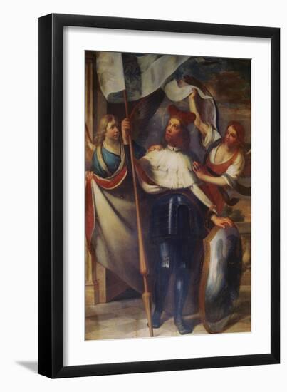 St. Wenceslas Between Two Angels-Karel Skreta-Framed Giclee Print