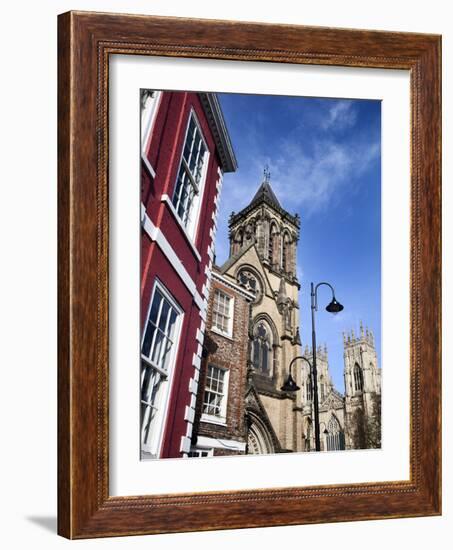 St Wilfrids Catholic Church and York Minster, York, Yorkshire, England-Mark Sunderland-Framed Photographic Print