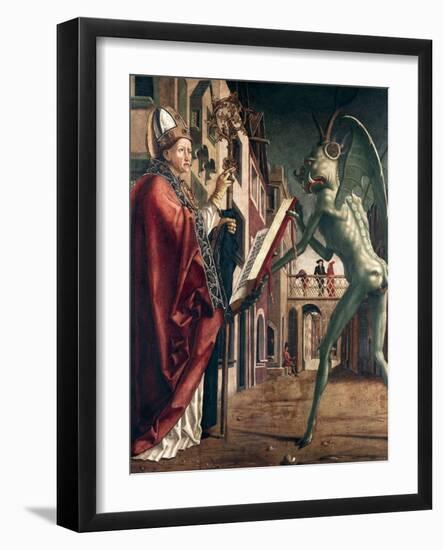 St Wolfgang and the Devil, Life of St Wolfgang, 1471-1475-Michael Pacher-Framed Giclee Print