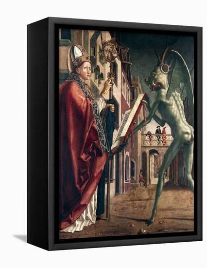 St Wolfgang and the Devil, Life of St Wolfgang, 1471-1475-Michael Pacher-Framed Premier Image Canvas