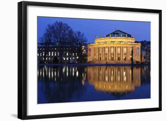 Staatstheater (Stuttgart Theatre and Opera House) at Night-Markus Lange-Framed Photographic Print