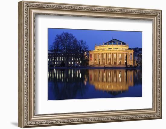 Staatstheater (Stuttgart Theatre and Opera House) at Night-Markus Lange-Framed Photographic Print