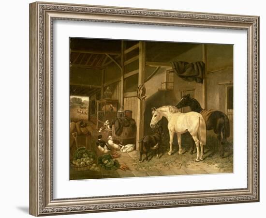 Stable Interior-John Frederick Herring I-Framed Giclee Print