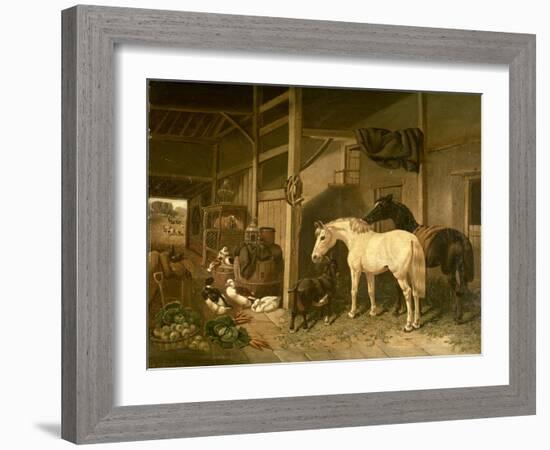 Stable Interior-John Frederick Herring I-Framed Giclee Print