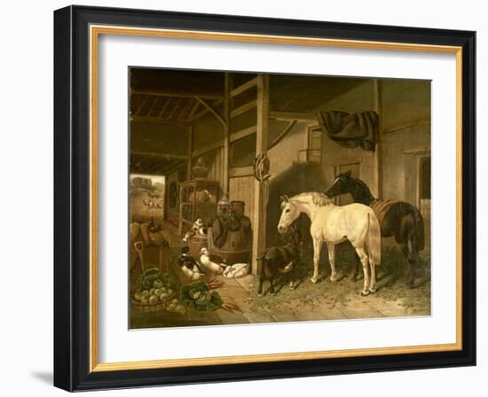 Stable Interior-John Frederick Herring I-Framed Giclee Print