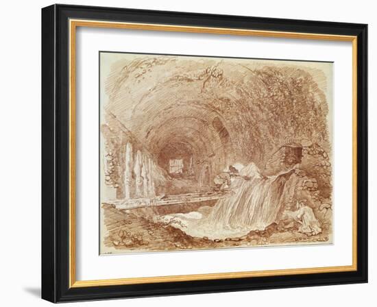 Stables of Maecenas at Tivoli-Jean-Honore Fragonard-Framed Giclee Print