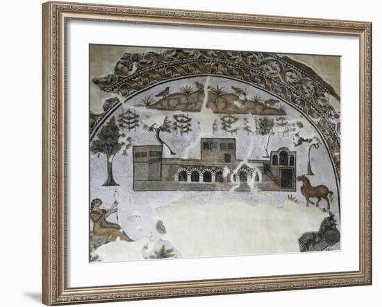 Stables, Side Part of Mosaic of Three-Lobed Floor Depicting Life on Farm, from Tabarka, Algeria-null-Framed Giclee Print