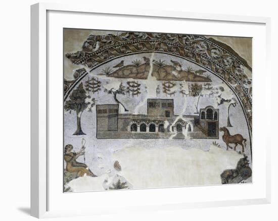 Stables, Side Part of Mosaic of Three-Lobed Floor Depicting Life on Farm, from Tabarka, Algeria-null-Framed Giclee Print