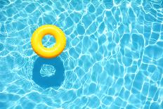 Yellow Pool Float, Ring Floating in a Refreshing Blue Swimming Pool-StacieStauffSmith Photos-Premier Image Canvas