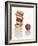 Stack of Donuts and One Apple-null-Framed Photographic Print