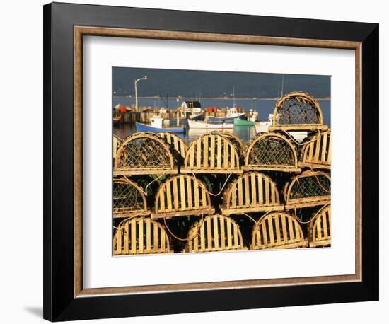 Stack of Lobster Traps at Neil's Harbor, Cape Breton, Nova Scotia, Canada-Walter Bibikow-Framed Photographic Print