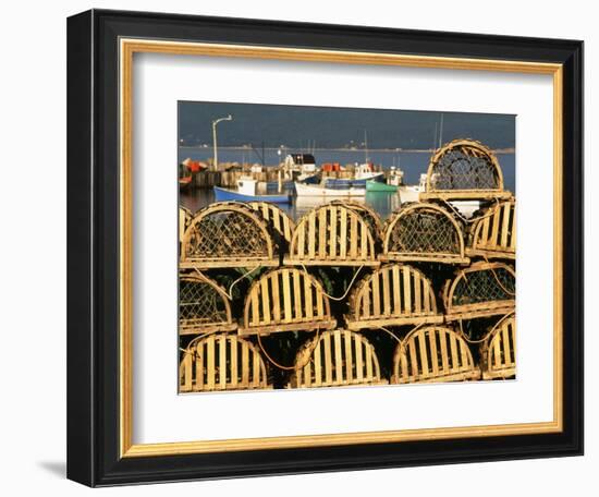 Stack of Lobster Traps at Neil's Harbor, Cape Breton, Nova Scotia, Canada-Walter Bibikow-Framed Photographic Print