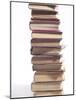 Stack of Old Hardcover Books-null-Mounted Photographic Print