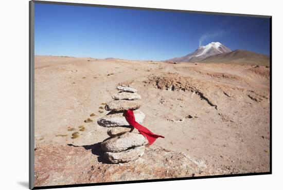 Stack of Prayer Stones on Altiplano, Potosi Department, Bolivia, South America-Ian Trower-Mounted Photographic Print