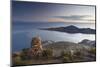 Stack of Prayer Stones on Isla del Sol (Island of the Sun), Lake Titicaca, Bolivia, South America-Ian Trower-Mounted Photographic Print