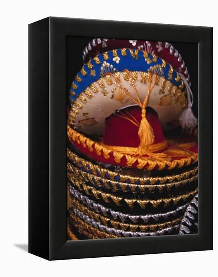 Stack of Sombreros For Sale, Puerto Vallarta, Mexico-Merrill Images-Framed Premier Image Canvas