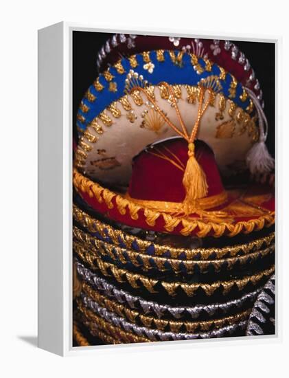 Stack of Sombreros For Sale, Puerto Vallarta, Mexico-Merrill Images-Framed Premier Image Canvas