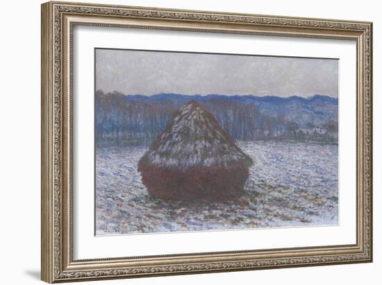 Stack of Wheat, 1890-91-Claude Monet-Framed Giclee Print