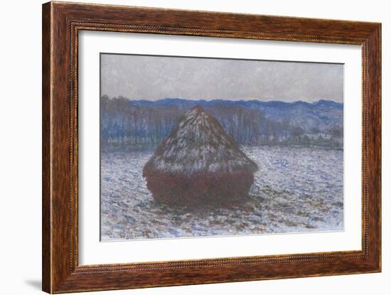 Stack of Wheat, 1890-91-Claude Monet-Framed Giclee Print
