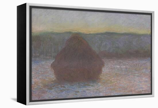 Stack of Wheat (Thaw, Sunset), 1890-91-Claude Monet-Framed Premier Image Canvas