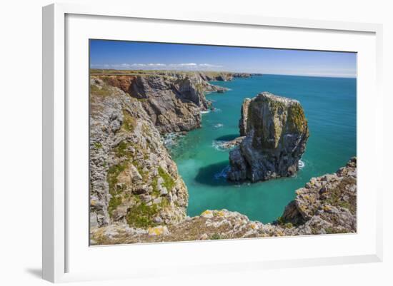 Stack Rocks, Castlemartin, Pembrokeshire Coast, Wales, United Kingdom-Billy Stock-Framed Photographic Print