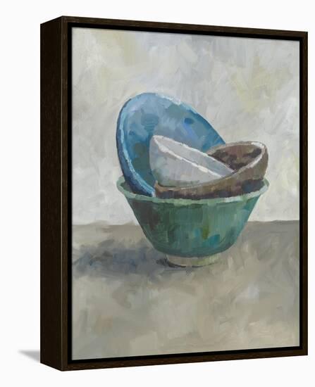 Stacked Bowls - Focused-Steven Johnson-Framed Stretched Canvas
