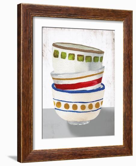 Stacked Bowls I-Elizabeth Medley-Framed Art Print