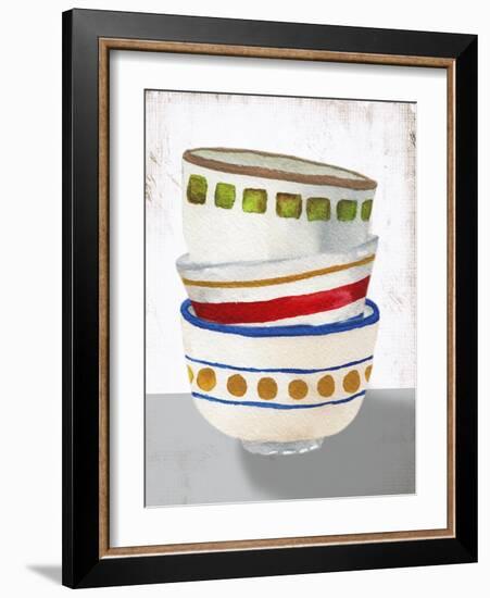 Stacked Bowls I-Elizabeth Medley-Framed Art Print