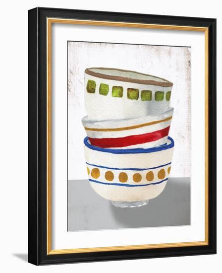 Stacked Bowls I-Elizabeth Medley-Framed Art Print