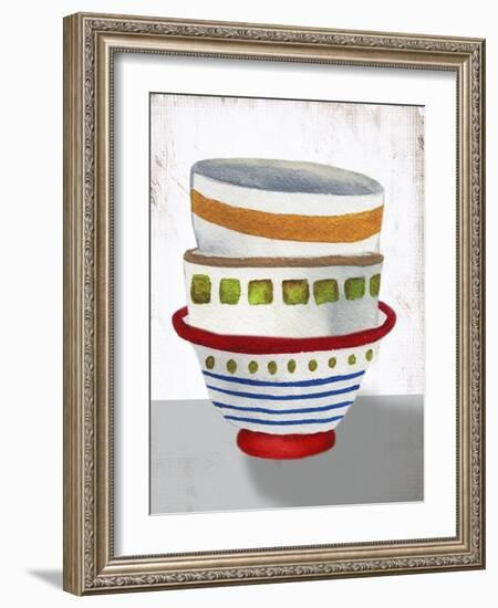 Stacked Bowls II-Elizabeth Medley-Framed Art Print