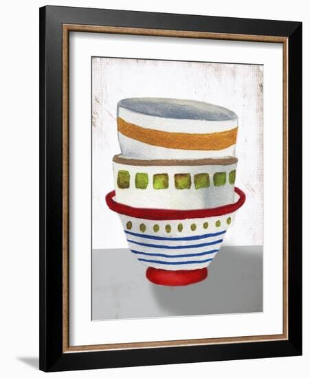 Stacked Bowls II-Elizabeth Medley-Framed Art Print