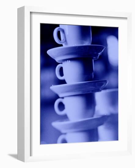 Stacked Coffee Cups, Rotterdam, Netherlands-Walter Bibikow-Framed Photographic Print