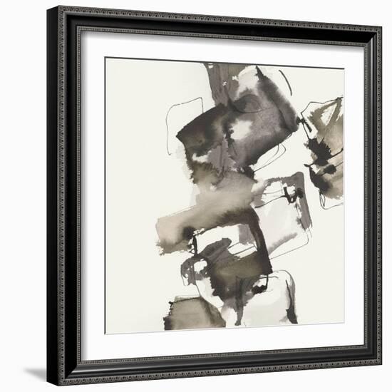 Stacked I Greige-Chris Paschke-Framed Art Print